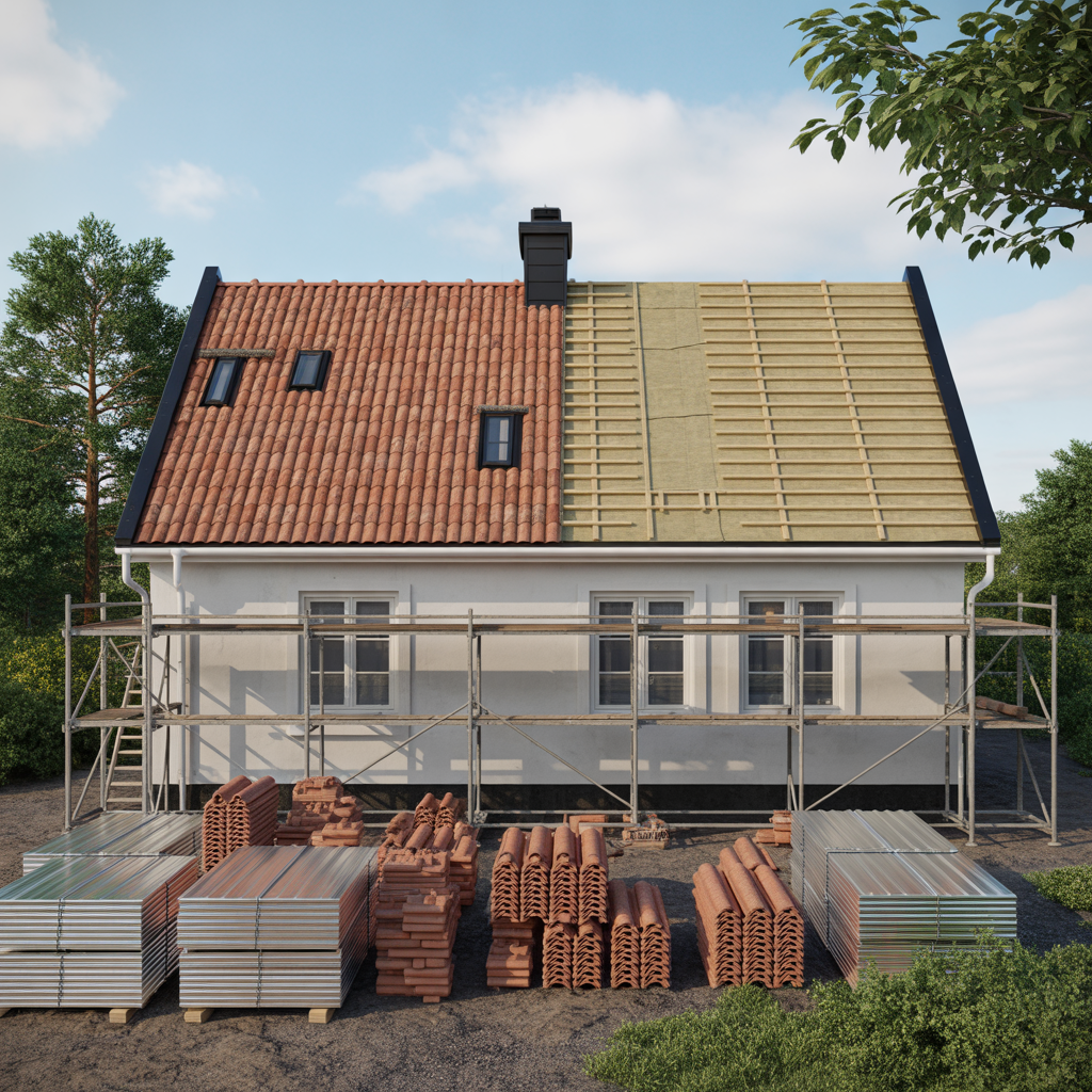 9.Vad kostar det att lagga nytt tegel eller plattak