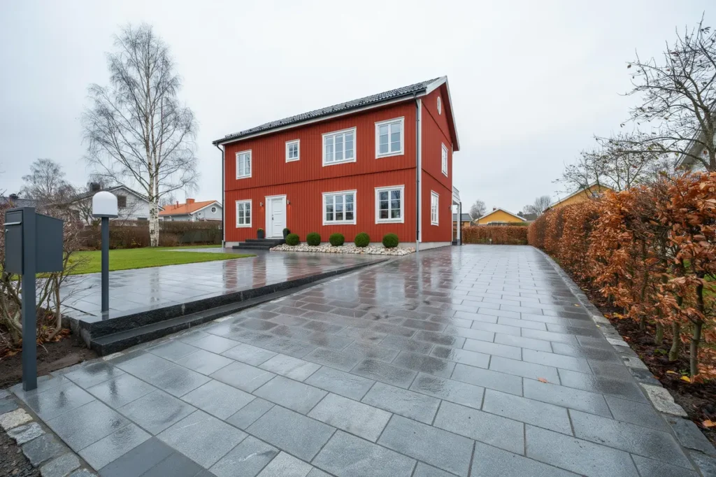 markarbete och stenl ggning av uppfart i alnarp karp